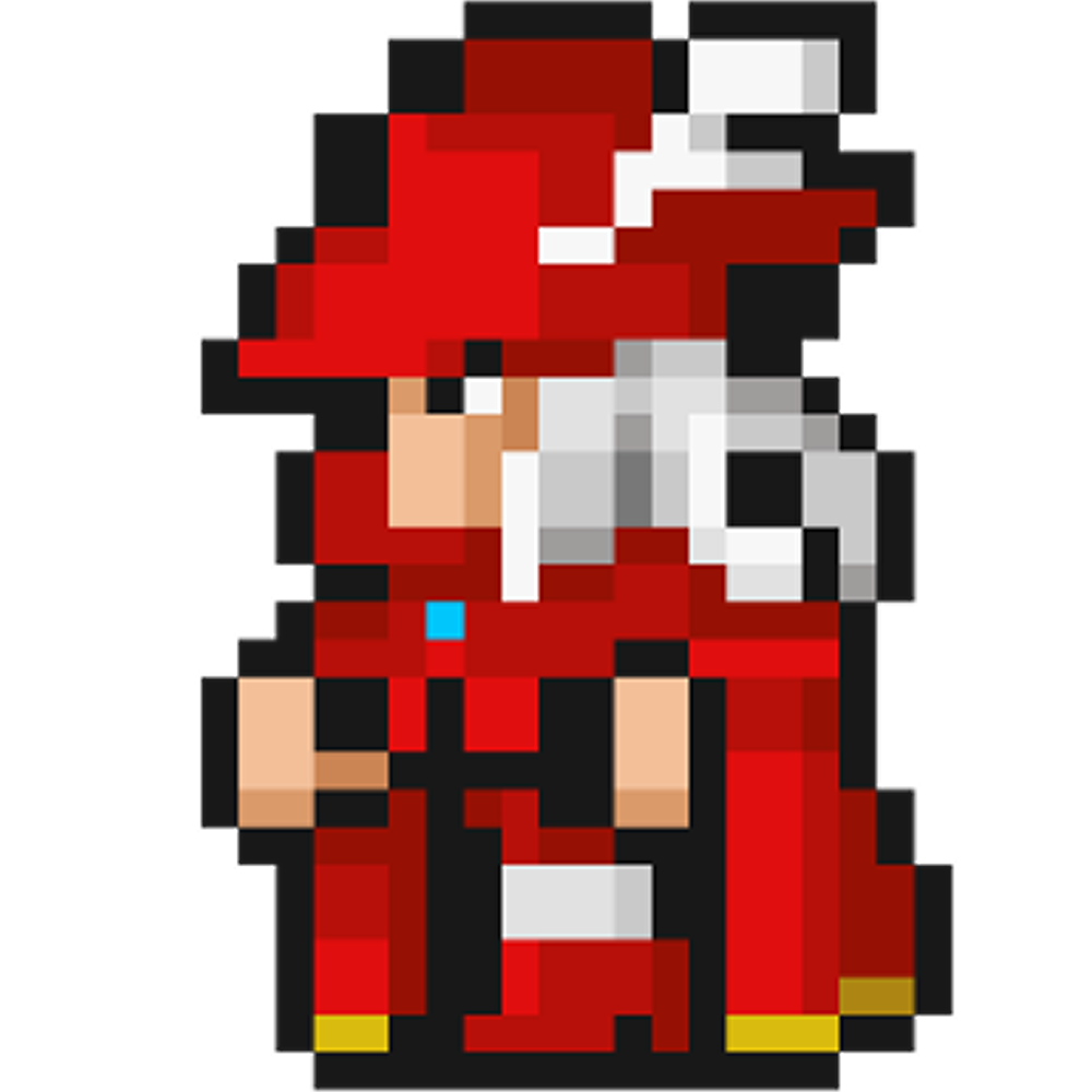 Red Mage class sprite from Final Fantasy 1 Pixel Remaster