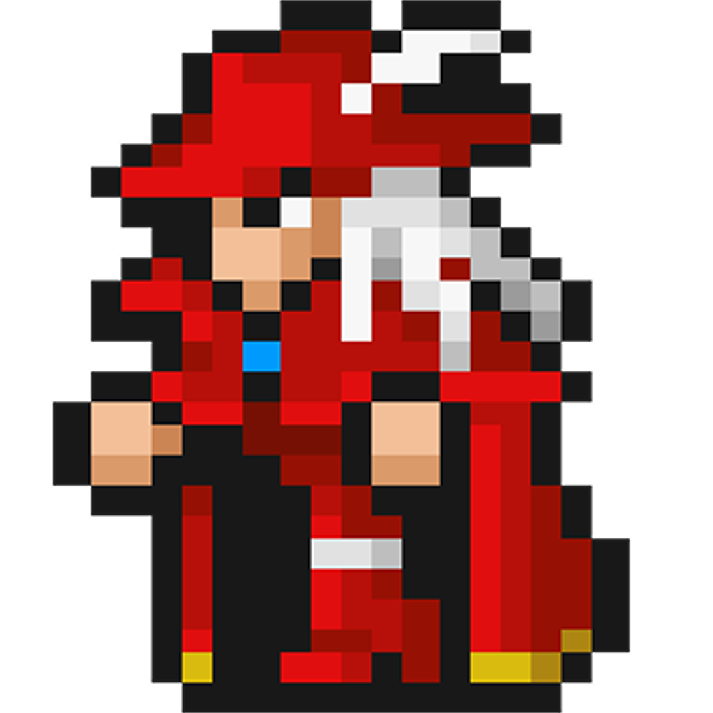 Red Wizard class sprite from Final Fantasy 1 Pixel Remaster