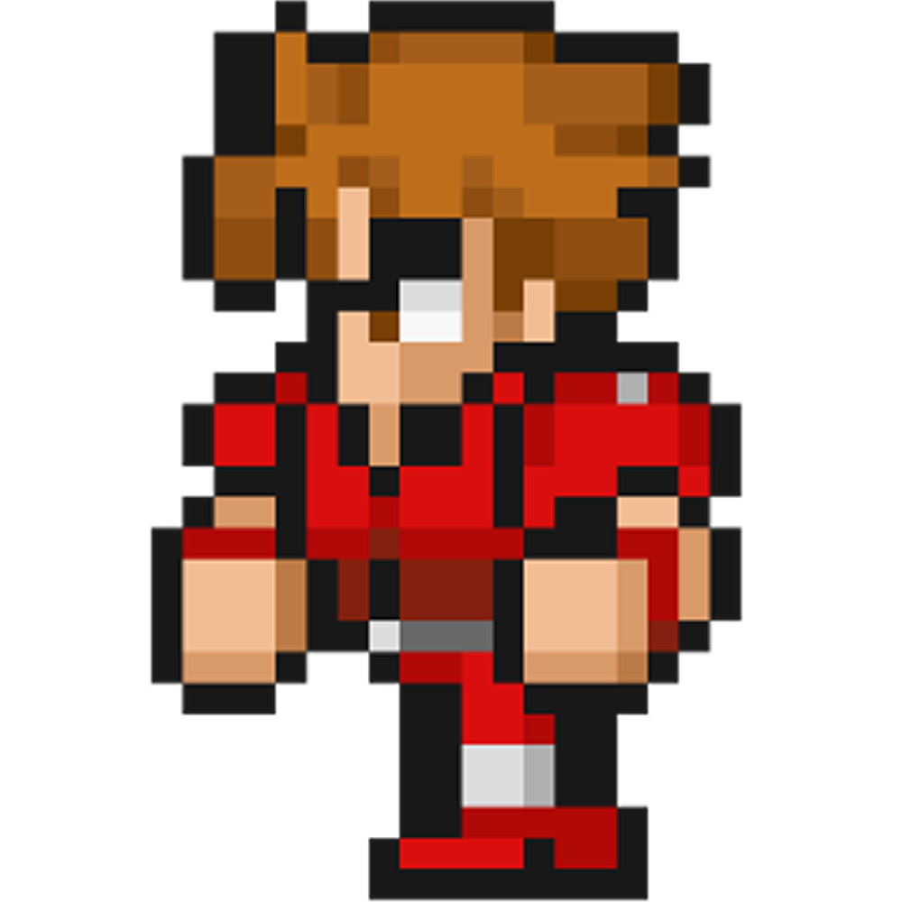 Warrior class sprite from Final Fantasy 1 Pixel Remaster