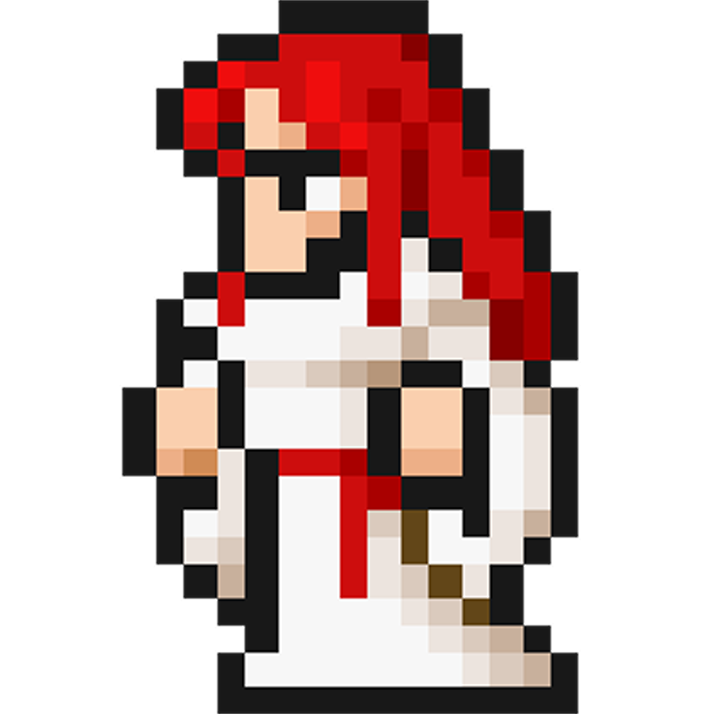White Wizard class sprite from Final Fantasy 1 Pixel Remaster