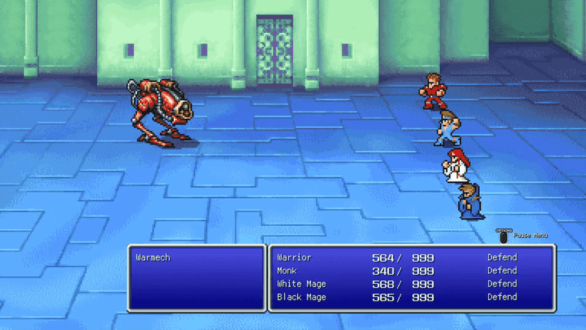 Battle against the superboss Warmech